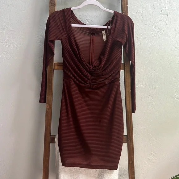 BEC Bridge | Dresses | Bec Bridge Burgundy Bodycon Mini Dress | Poshmark